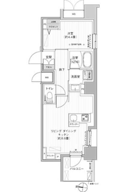 ゲート127(1LDK/2階)の間取り写真