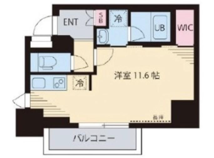 KーCREST(ワンルーム/8階)の間取り写真