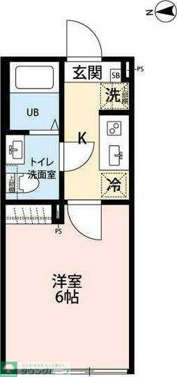 AGAS赤羽(1K/1階)の間取り写真