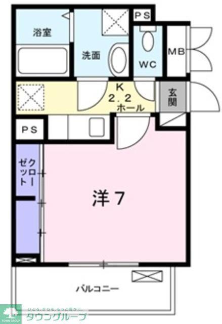 カーサ プラシード(1K/1階)の間取り写真