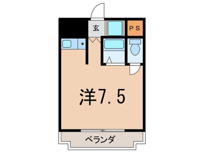 リバーストーンマンション(ワンルーム/3階)の間取り写真