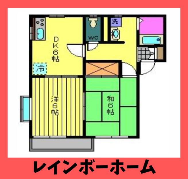PEARスクエア(2DK/2階)の間取り写真