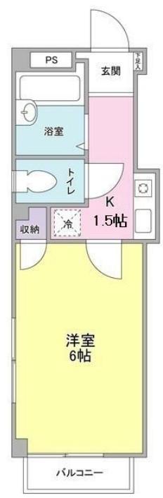 メゾンフラワー笹塚(1K/2階)の間取り写真