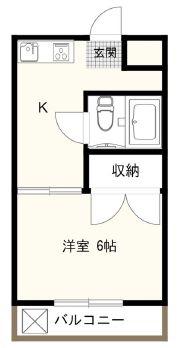 キョーワパレス河辺(1K/3階)の間取り写真