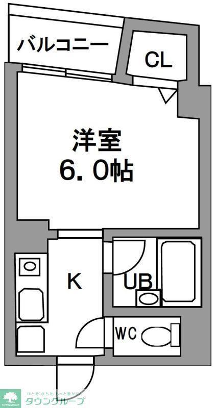 セードルタワー烏山(1K/3階)の間取り写真