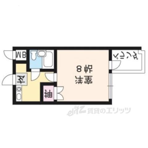 チャペルハイツ(1K/2階)の間取り写真