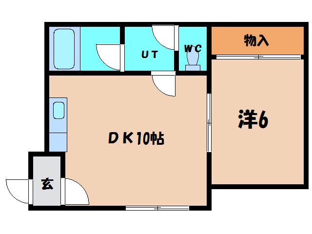 第7タジマハイツ(1DK/2階)の間取り写真