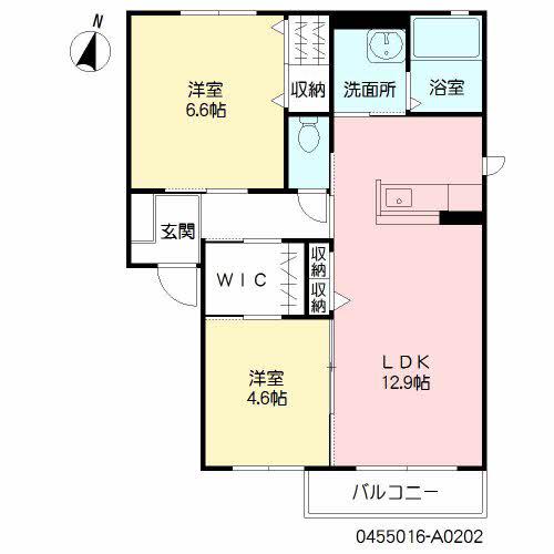 メゾンソレイユ(2LDK/2階)の間取り写真