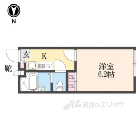 レオパレスNAKATA(1K/1階)の間取り写真