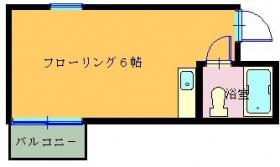 サンパークマンション大橋6(ワンルーム/2階)の間取り写真