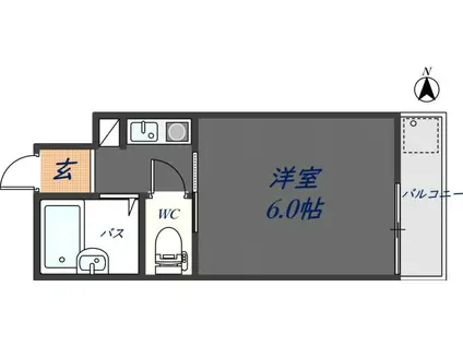 アンジュYAO(1K/3階)の間取り写真