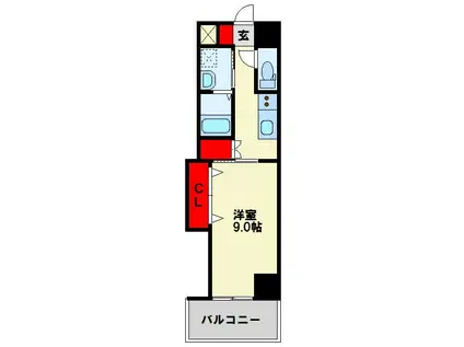 KSK門司港コアプレイス(1K/3階)の間取り写真