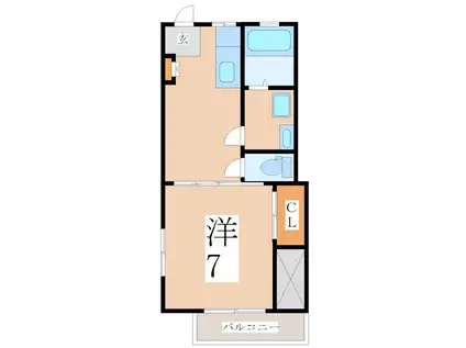 緑ハイツ(1K/2階)の間取り写真