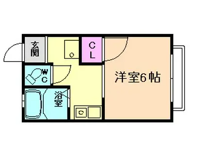 コーポラス槌屋(1K/1階)の間取り写真