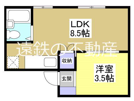 A-LIFE葵東(ワンルーム/3階)の間取り写真