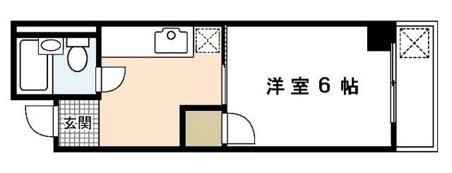 平成ビル(1K/4階)の間取り写真