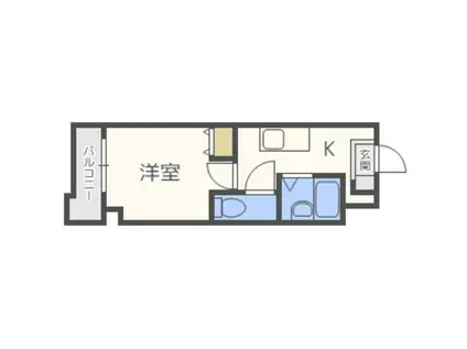 モアフィールド箱崎II(1K/13階)の間取り写真