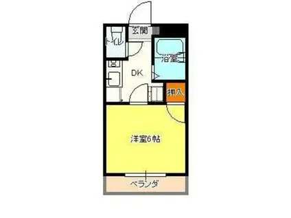 メゾン・ド・ベル・プレII号館(1K/2階)の間取り写真