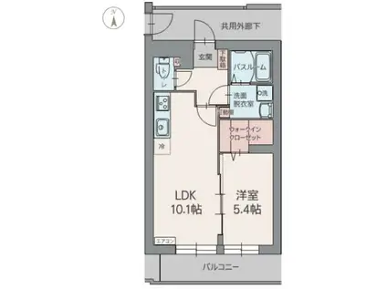 アネックス トガリーゼ(1LDK/3階)の間取り写真