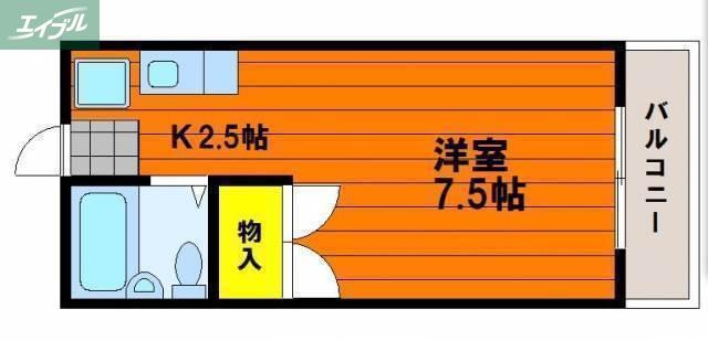 マイ・ディアライフ浜(1K/2階)の間取り写真
