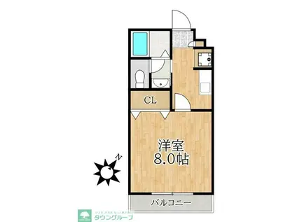 マンション風香(1K/1階)の間取り写真