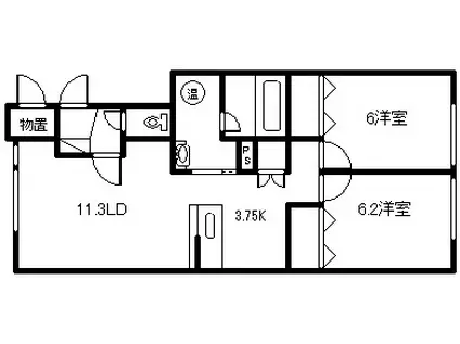 SEEDV(2LDK/2階)の間取り写真