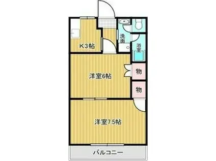 アイランドハイツDAN(2K/1階)の間取り写真