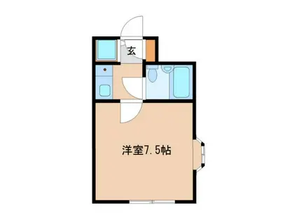 パレット千代田(1K/3階)の間取り写真