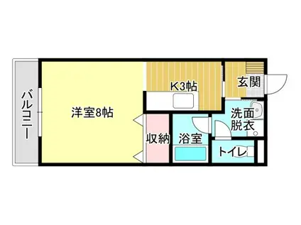 オリオンアパートメント(1K/2階)の間取り写真