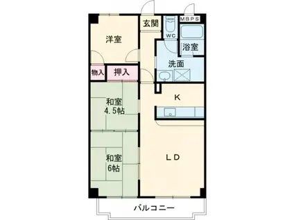 サンモール川上II(3LDK/3階)の間取り写真