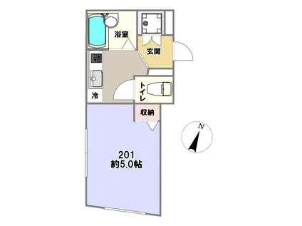 アーク東十条 2(1K/2階)の間取り写真