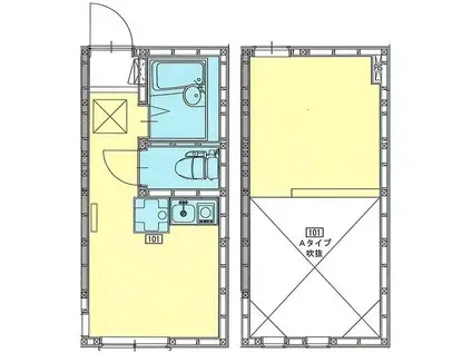 T・T白楽(ワンルーム/1階)の間取り写真