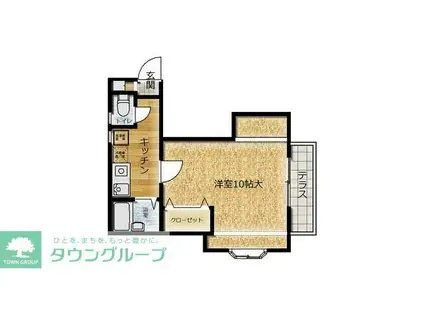 プリメーラI(1K/1階)の間取り写真