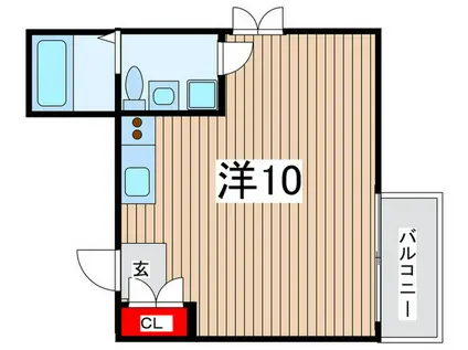 ホワイトベッセルN(ワンルーム/2階)の間取り写真