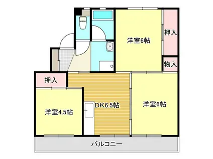80HILLS八代II(3DK/5階)の間取り写真