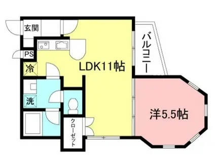 オンケルスハイムIII(1LDK/1階)の間取り写真