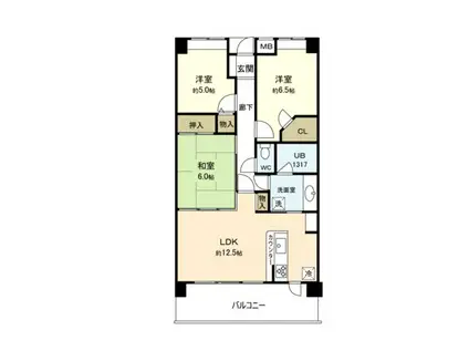 MFPRコート宮町(3LDK/2階)の間取り写真