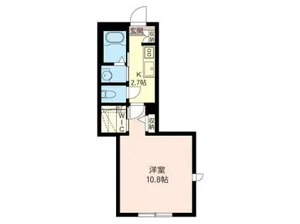 ALTO(1K/1階)の間取り写真