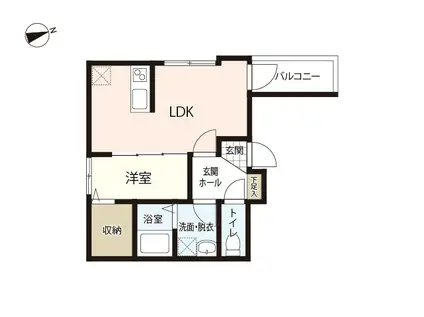 セブンプロート船越南(1LDK/3階)の間取り写真