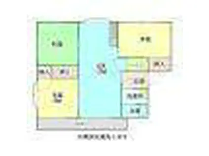 ハーミテージ(3LDK/1階)の間取り写真