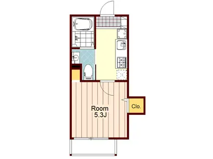 浅間町3丁目アパート(1K/1階)の間取り写真