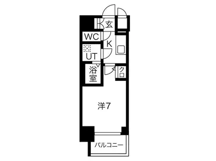 サムティ姫島フェリチェート(1K/8階)の間取り写真