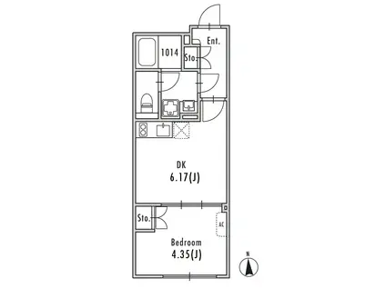 GRAN PASEO大森II(1LDK/4階)の間取り写真