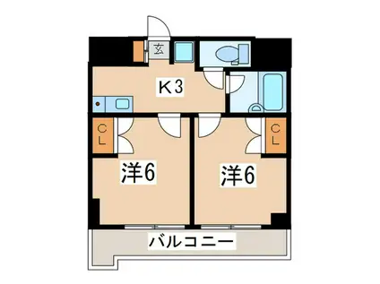 SOCIO町田(2K/3階)の間取り写真