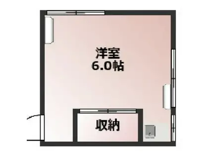 二葉荘(ワンルーム/2階)の間取り写真