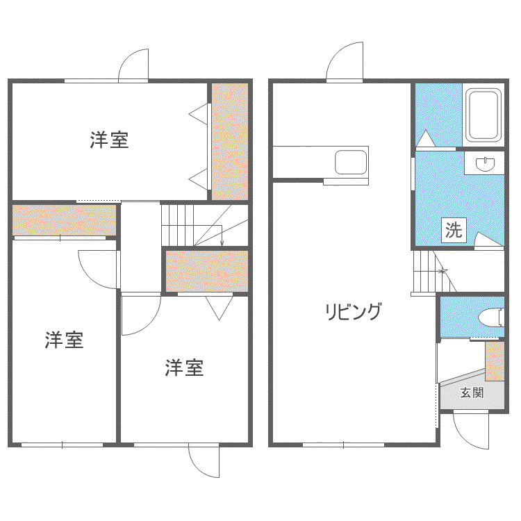 MAISON DE COCO(3LDK/1階)の間取り写真
