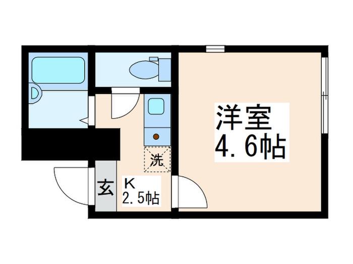 シャンテお花茶屋II(1K/2階)の間取り写真