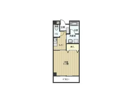 ノースフレンドビル(1K/4階)の間取り写真