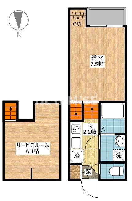 CASA.VIK(1SK/1階)の間取り写真