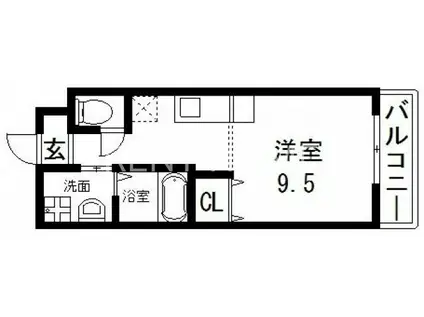 LIVINGLIFE長瀬(ワンルーム/2階)の間取り写真